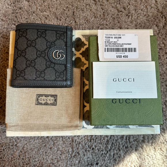 BRAND NEW Gucci Mens Ophidia bi-fold wallet NWT - Picture 1 of 8